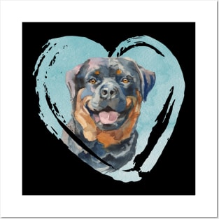 Rottweiler Portrait Posters and Art
